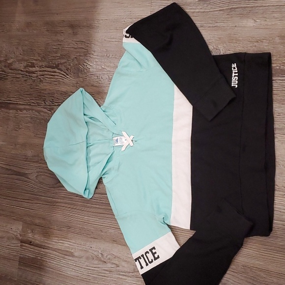 Justice Short Hooded Sweatshirt Size 8 - Picture 1 of 5